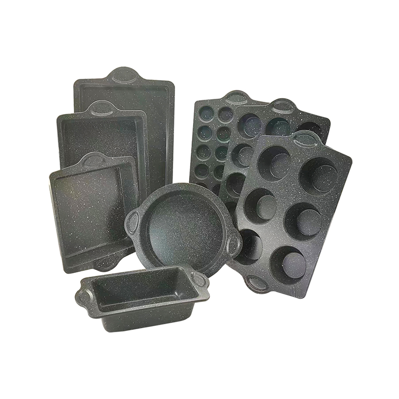 9 Piece Non-Stick Baking Pan Set with Fluted Edge