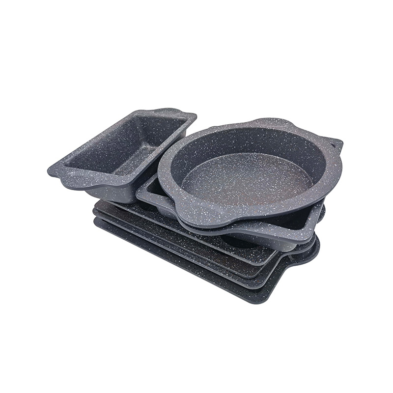 9 Piece Non-Stick Baking Pan Set with Fluted Edge