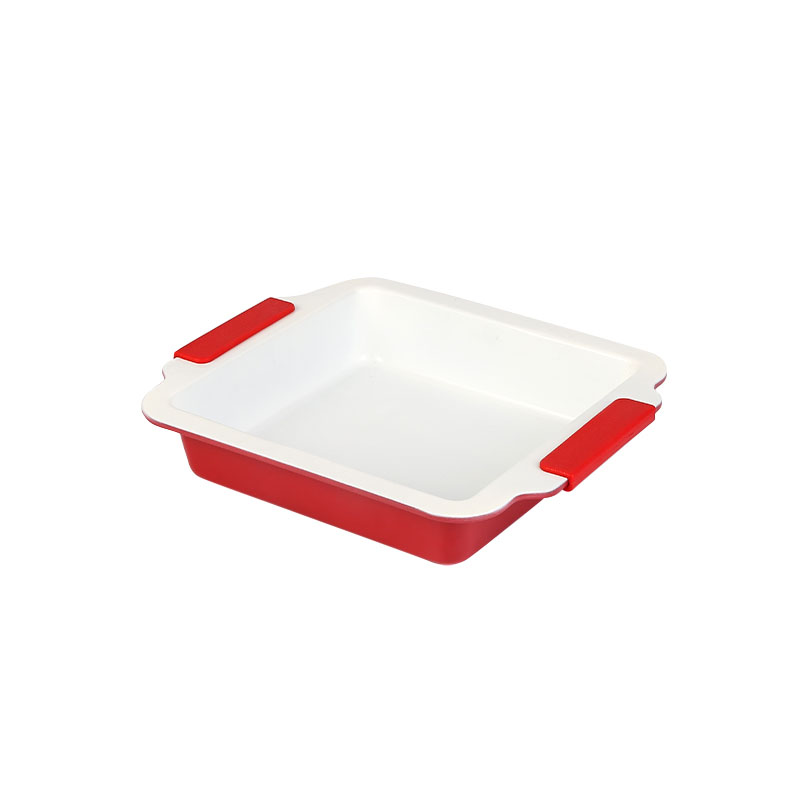 Carbon Steel Square Cake Pan With Silicone Handles