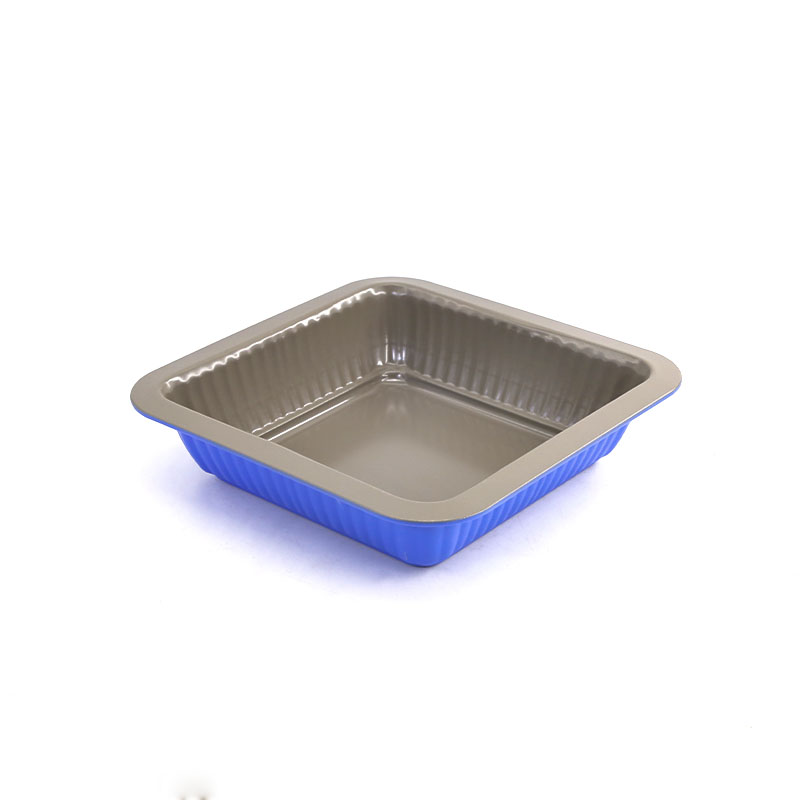 Square Carbon Steel Cake Baking Pan With Wider Grips