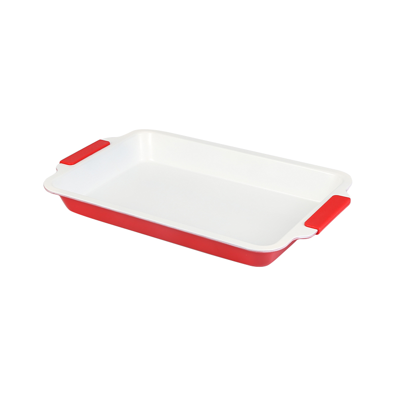 Rectangular Cake Baking Pan With Silicone Handles